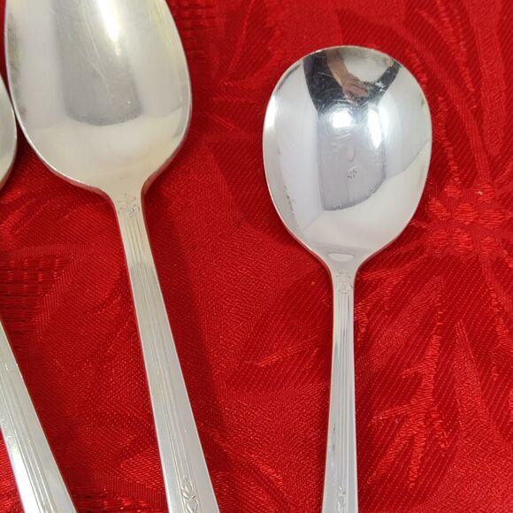 5X Serving Pieces 1939 ROYAL ROSE Oneida Nobility Plate Silverplate Spoons Sprea - Picture 6 of 13